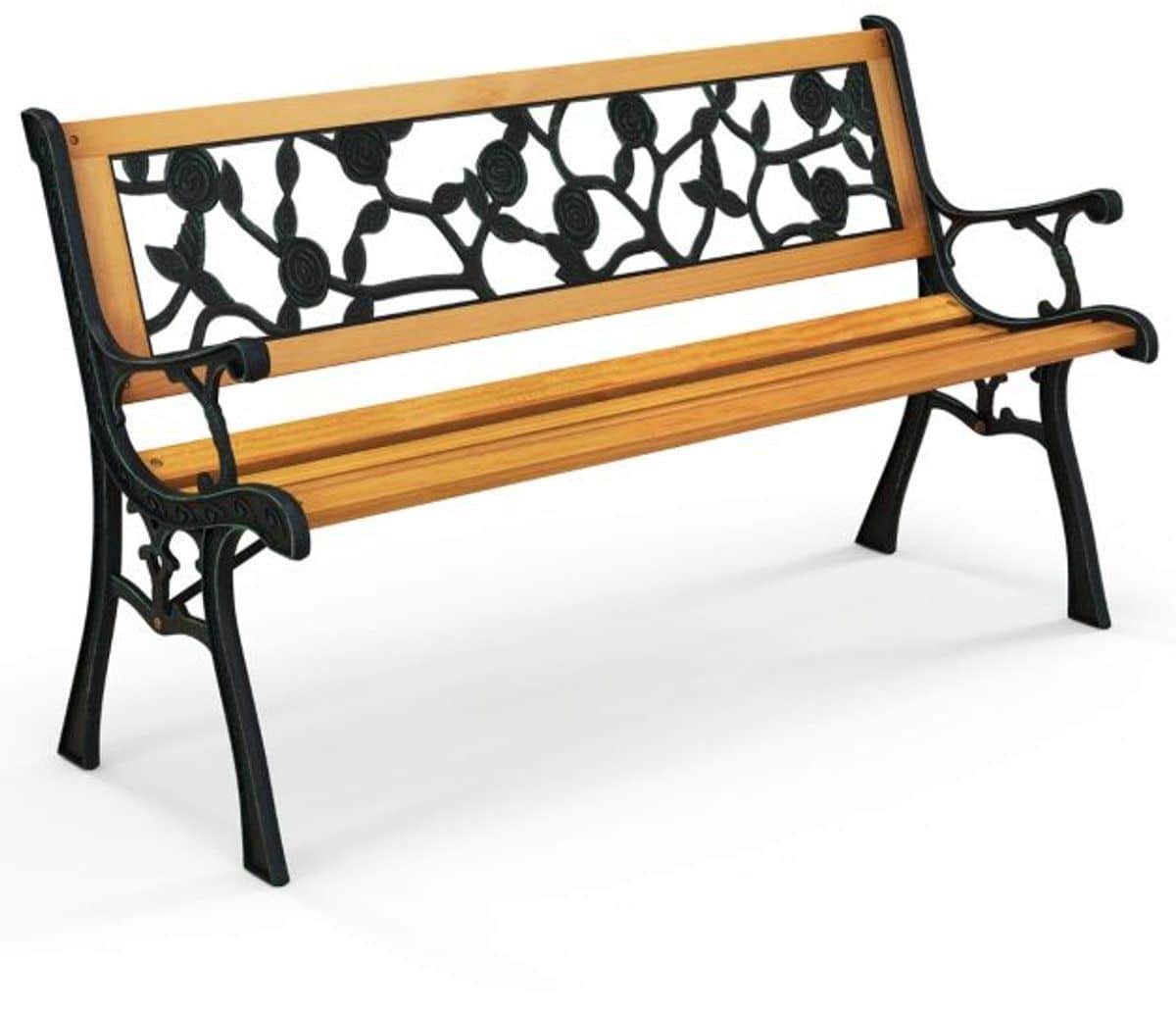 suredeal® tuinbank 3 zits 126x52x74 cm gegoten metaal