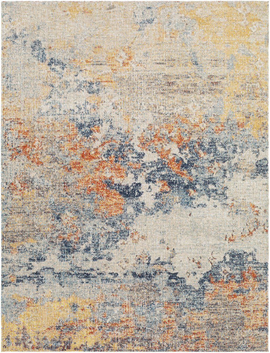 surya mona modern abstract design geel/blauw