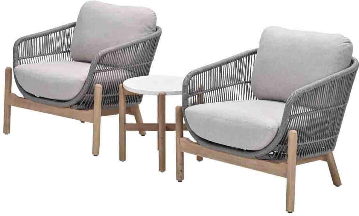 talara loungeset 3 delig acaciahout taupe
