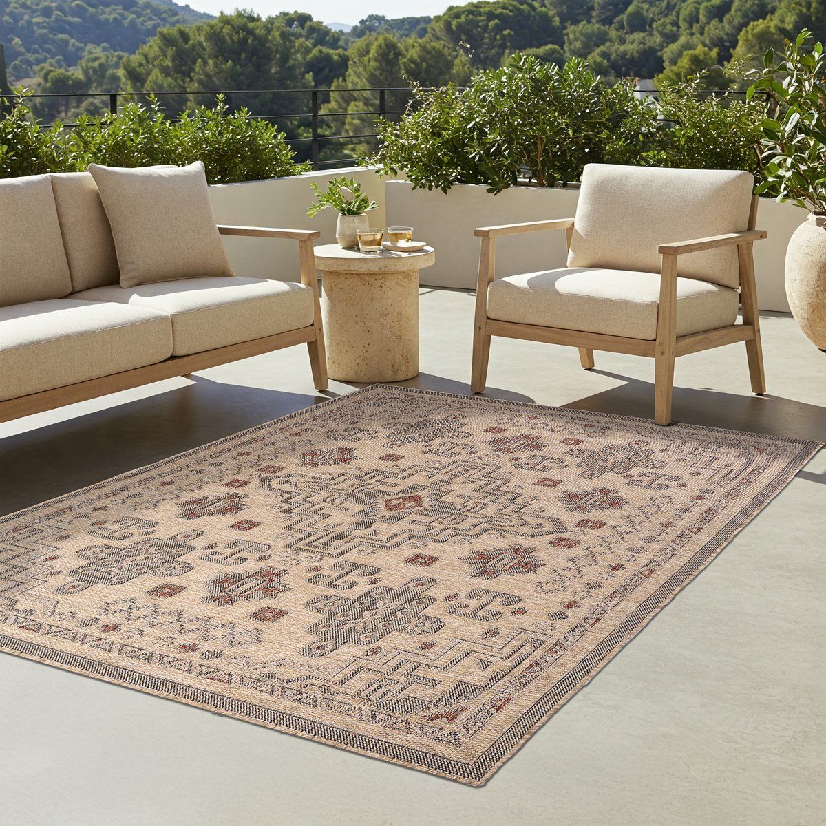 tapiso yucana buitentapijt flatweave vloerkleed buiten & binnen
