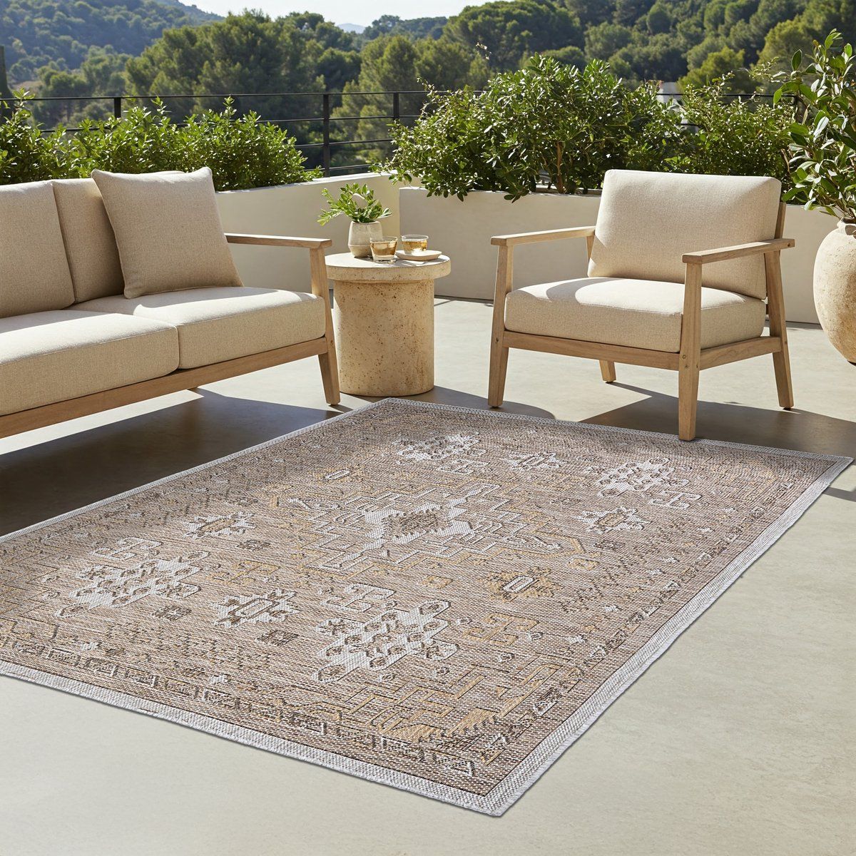 tapiso yucana buitentapijt flatweave vloerkleed buiten & binnen