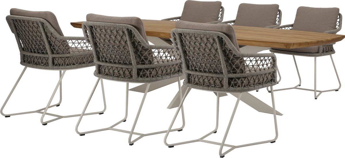 taranto lido dining tuinset 240x110xh75 cm 7 delig sand