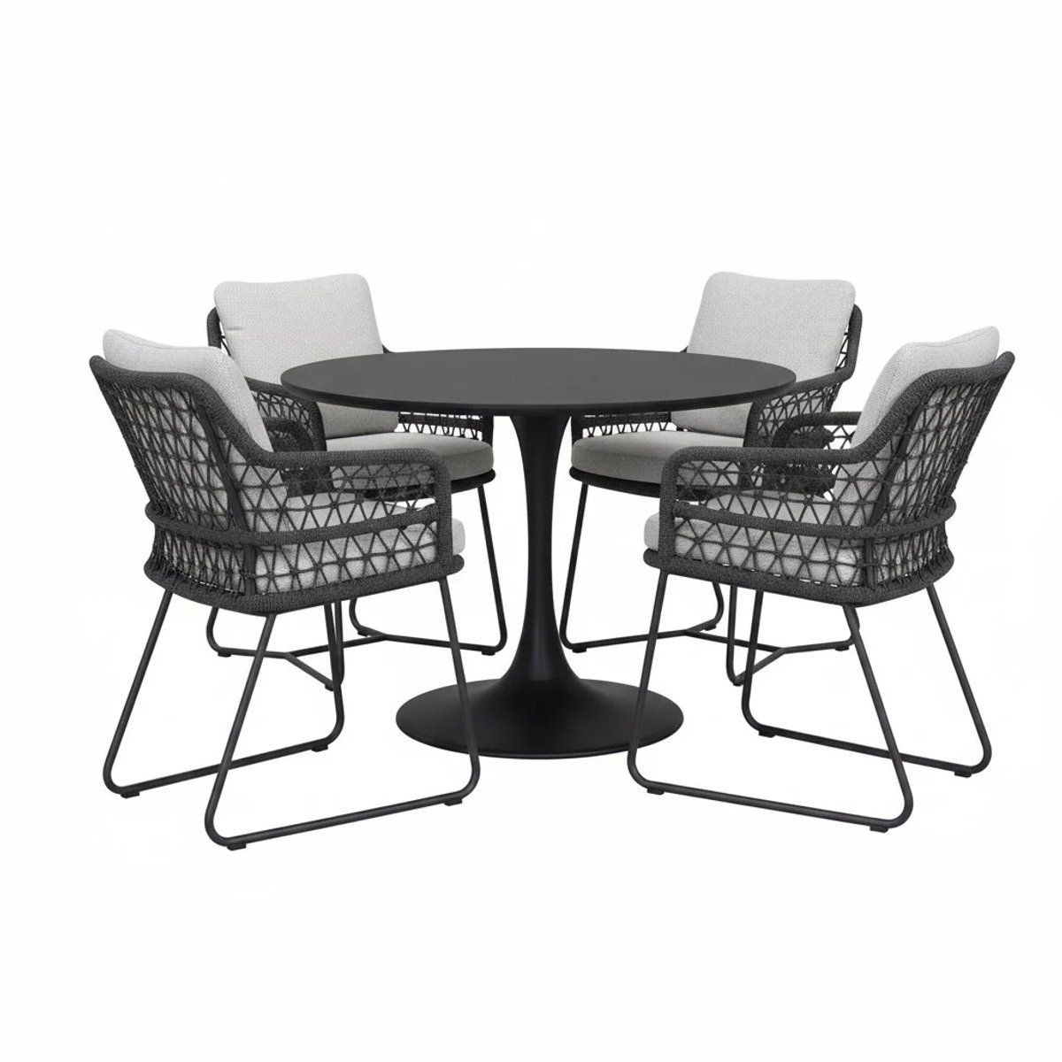 tarataranto flair dining tuinset antraciet 120xh75cm 5 delignto flair dining