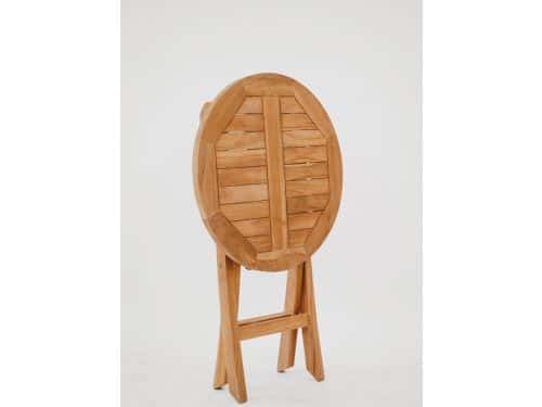 Teakea - Ronde Teak Klaptafel Ø60x75 cm - Massief Teakhout