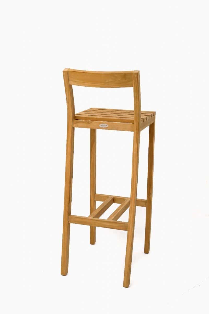 teakea teakhouten barkruk barista massief teak hoge