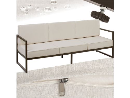 tectake® Comosa Loungebank - 3-zits Tuinbank - Comfortabele Lounge Bank