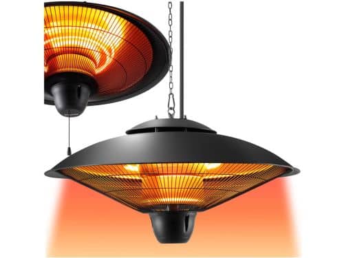 tectake® - Hangende infraroodstraler - plafondverwarmer - infraroodstraler voor buiten