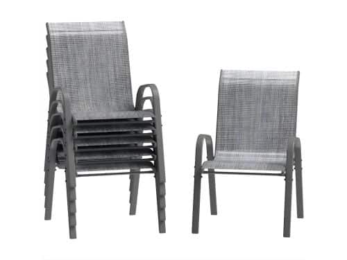 Terrasstoelen - Voor buiten & eetkamer - Stapelbaar, hoge rugleuning