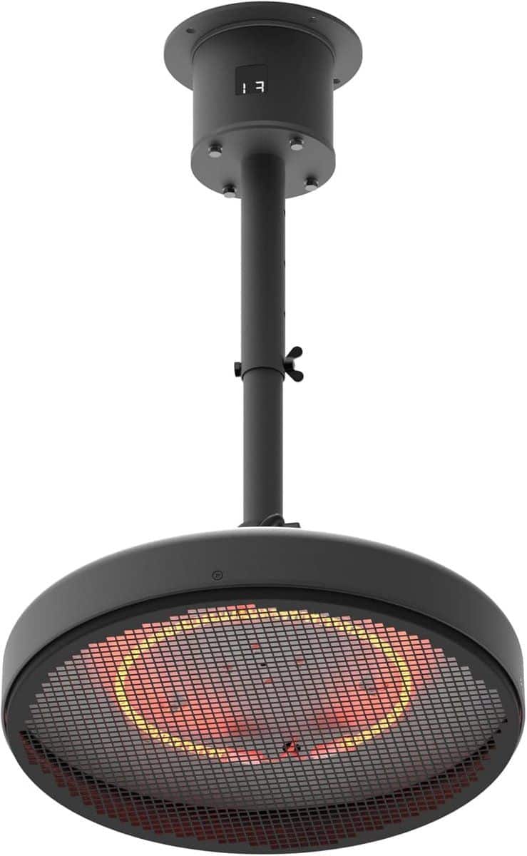 terrasverwarmer plafondheater met afstandsbediening 2000w ip65 waterdicht
