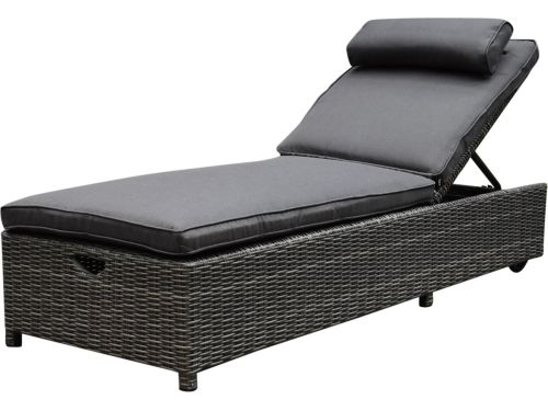 Thermen ligbed 189x65xH31 cm antraciet