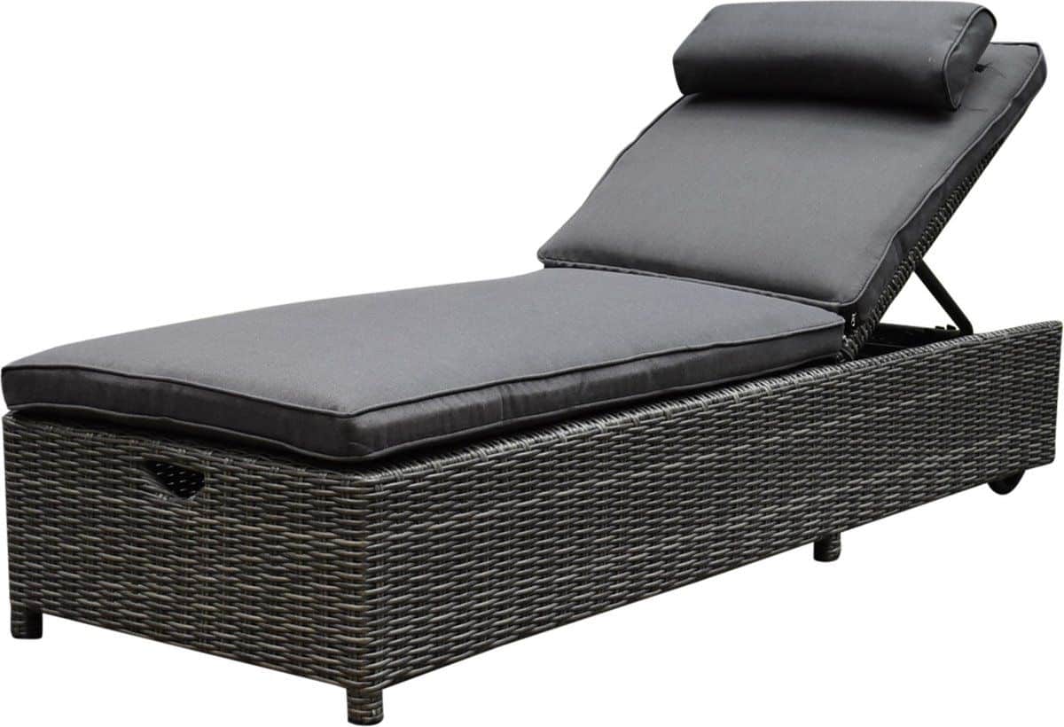 thermen ligbed 189x65xh31 cm antraciet
