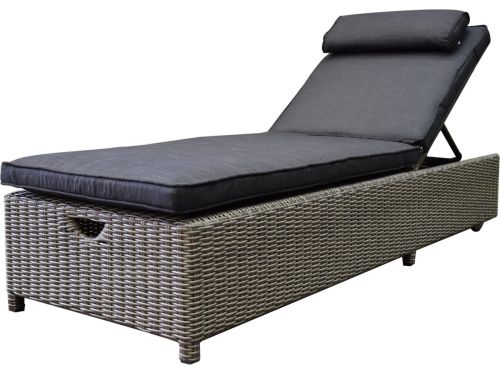 Thermen ligbed 189x65xH31 cm grijs