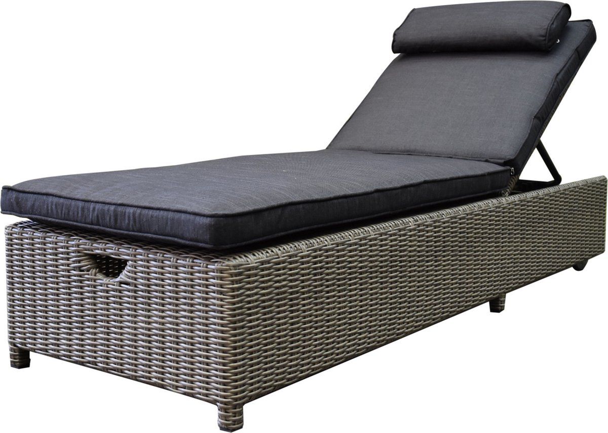 thermen ligbed 189x65xh31 cm grijs
