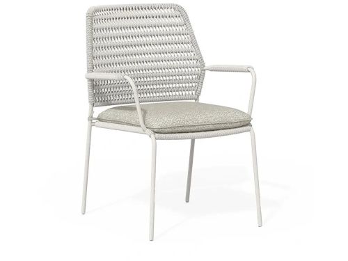 Tierra Outdoor David Dining Tuinstoel - Crème White