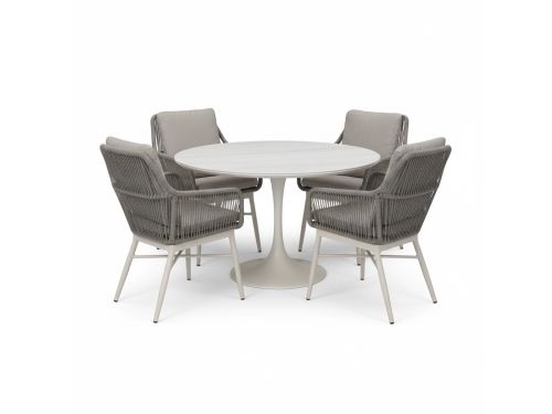 Tivoli Flair dining tuinset 120xH75cm 5-delig latte