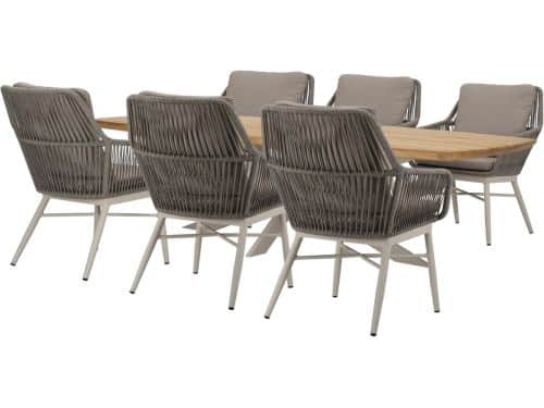 Tivoli Lido dining tuinset 240x110xH75 cm 7 delig sand