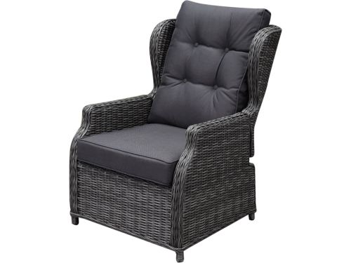 Toscane XL lounge tuinstoel verstelbaar antraciet