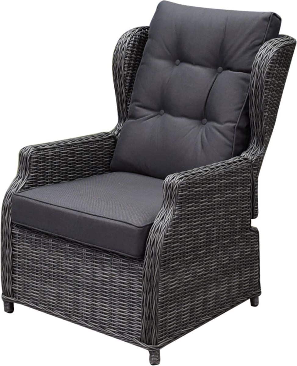 toscane xl lounge tuinstoel verstelbaar antraciet