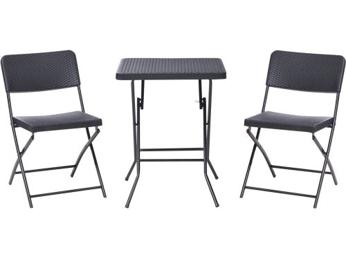 TRAPPETO - Balkonset - Zwart - Synthetisch materiaal