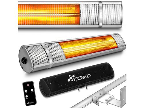 TRESKO infrarood warmtestraler, 2000 W, met afstandsbediening, elektrisch