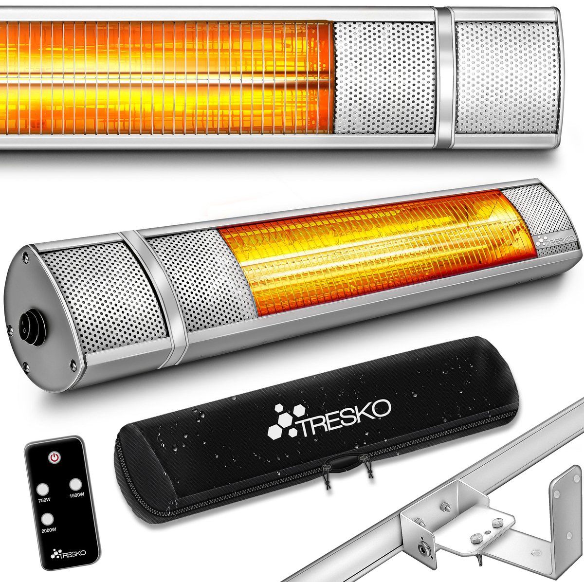 tresko infrarood warmtestraler, 2000 w, met afstandsbediening, elektrisch