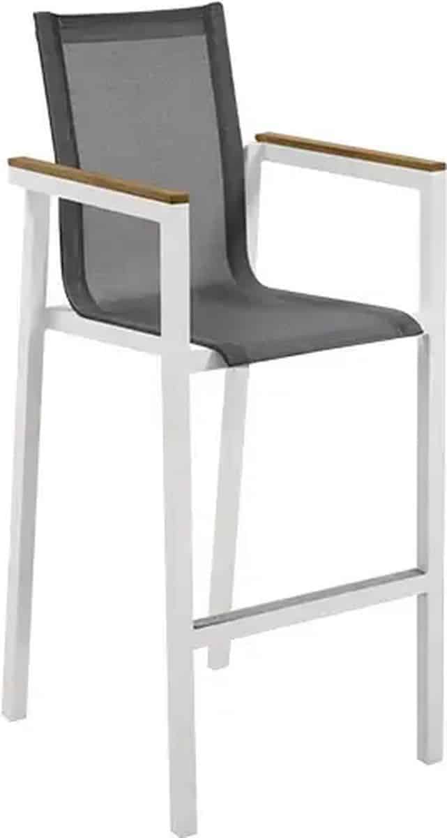 trestino stefano barstoel teak wit