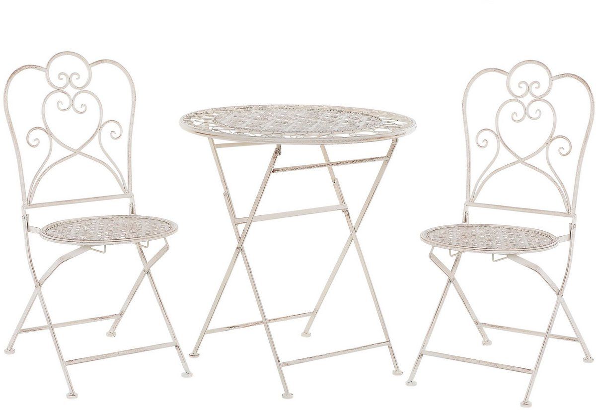 trieste bistroset voor 2 lichtbeige ijzer