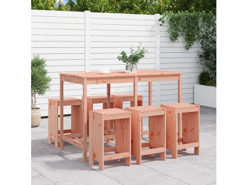 Tuin Barset 7-delig van Massief Douglas Hout - Outdoor Bartafel