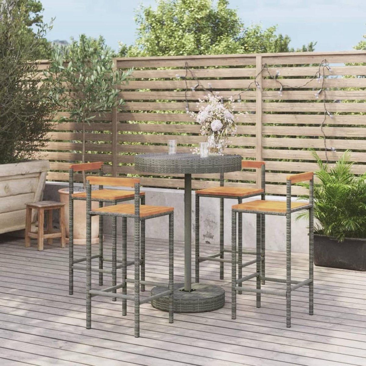 tuin barset bistroset buiten buiten genieten ronde