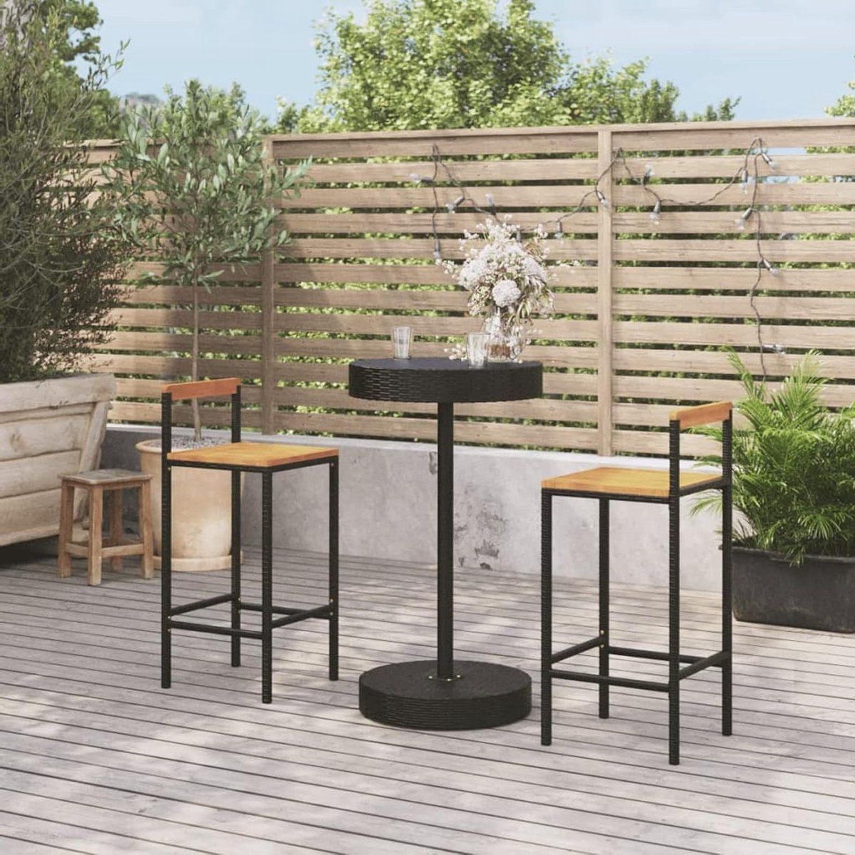 tuin barset bistroset buiten buiten ontspannen weerbestendig