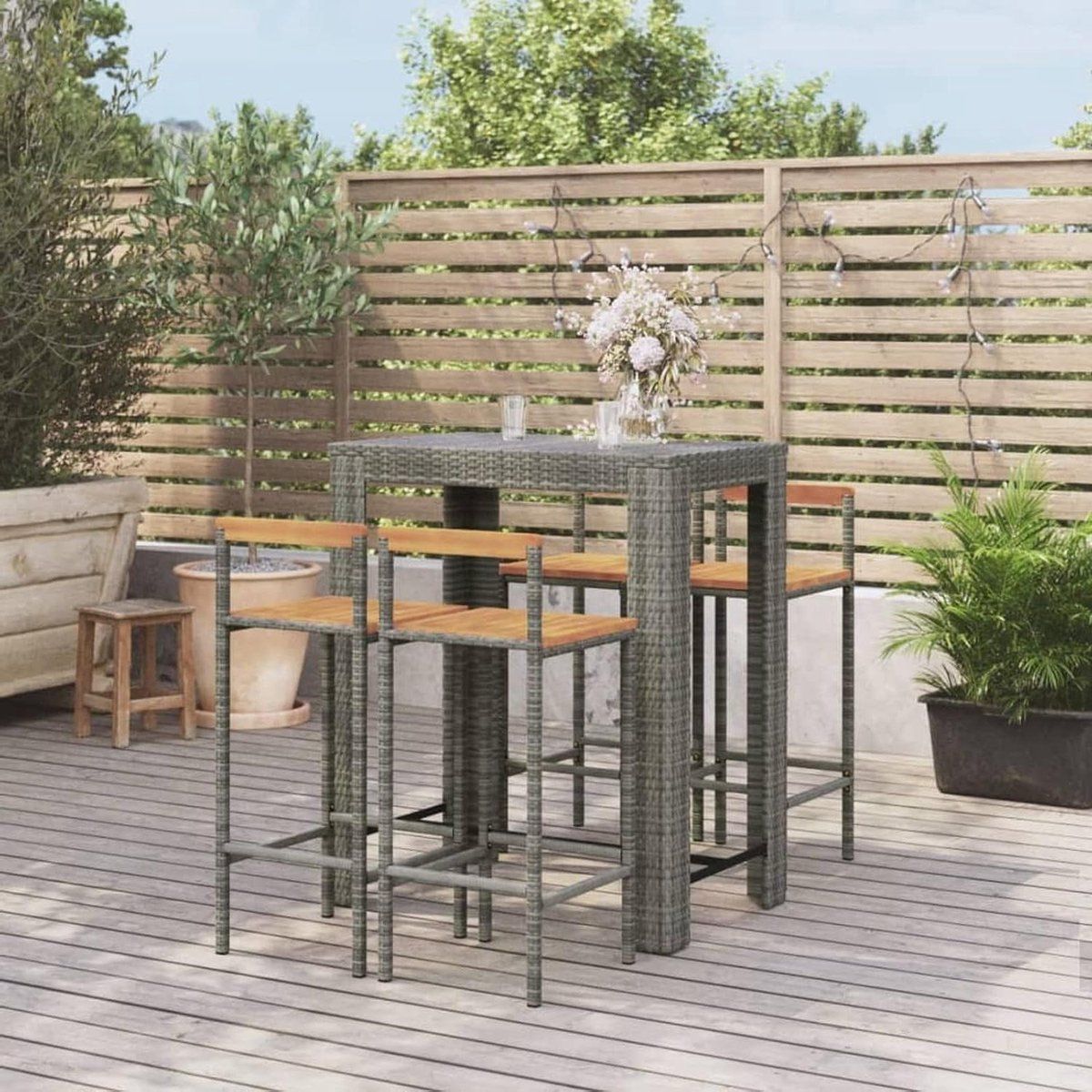 tuin barset buiten barmeubel terras ontspannen weerbestendig