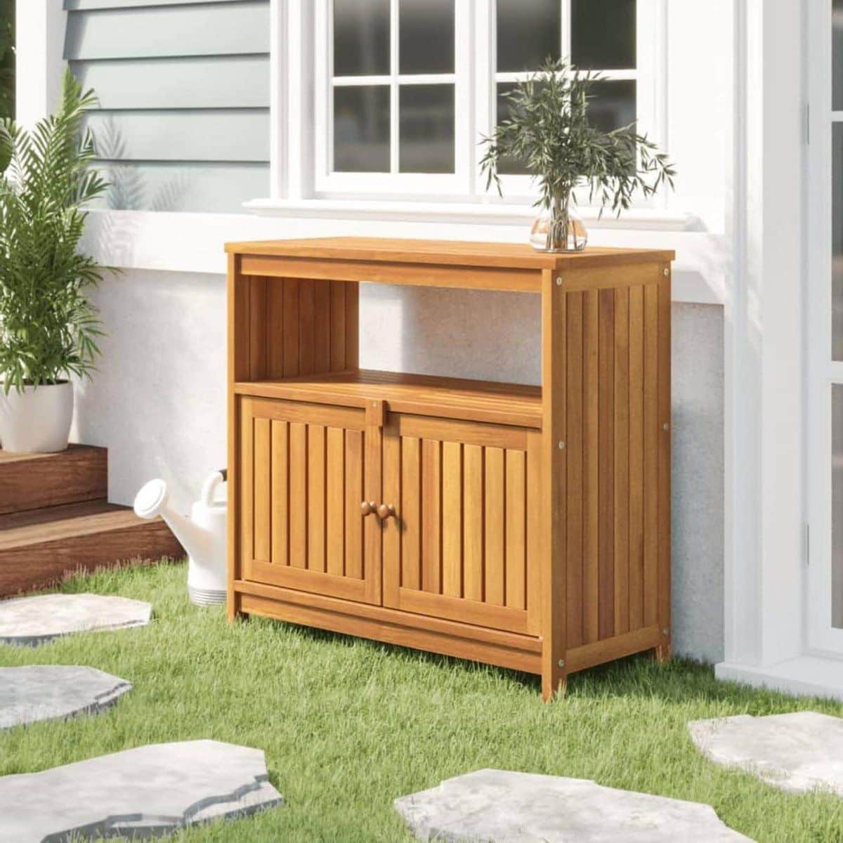 tuin bijzettafel balkontafel buiten buiten opbergen massief