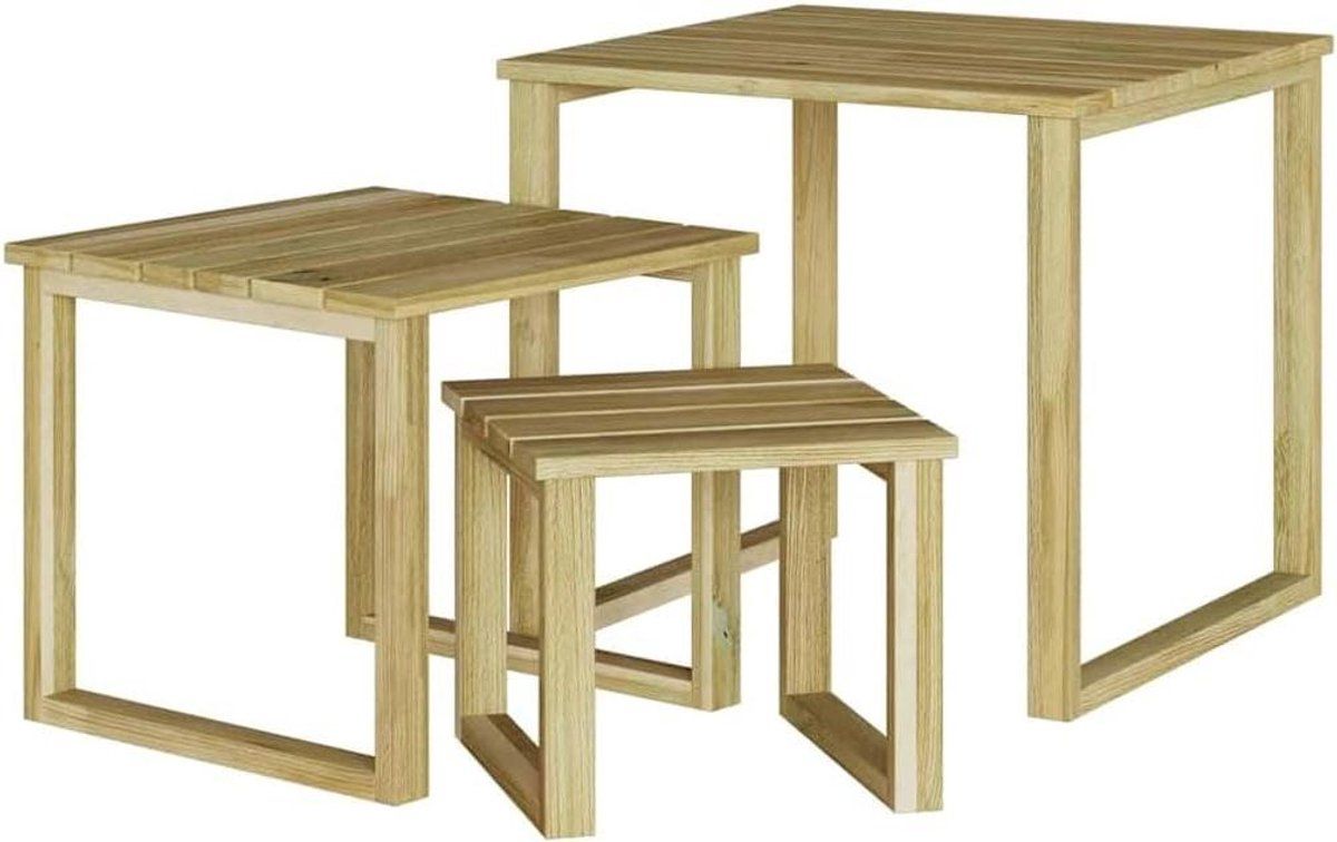 tuin bijzettafel houten tafel buiten genieten weerbestendig
