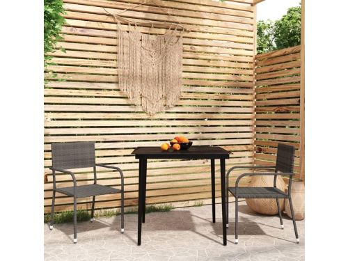 Tuin Eetgroep - Terrasmeubelset - Buiten Dineren - Stapelbare Stoelen