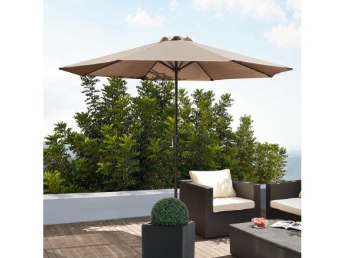 Tuin parasol stokparasol 300x230 cm beige