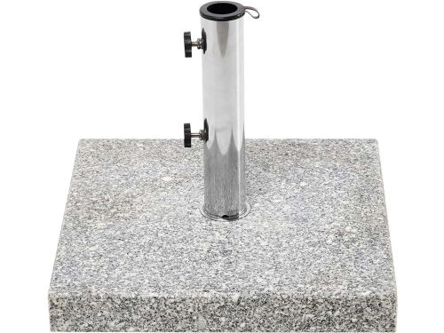 Tuin parasolvoet buiten vierkant graniet roestvrijstaal 45 x 45 cm