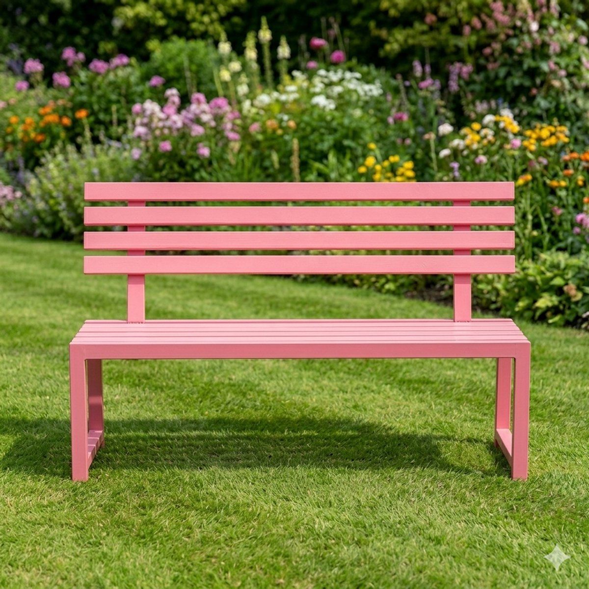 tuinbank 150 cm houten en metalen parkbank voor tuin