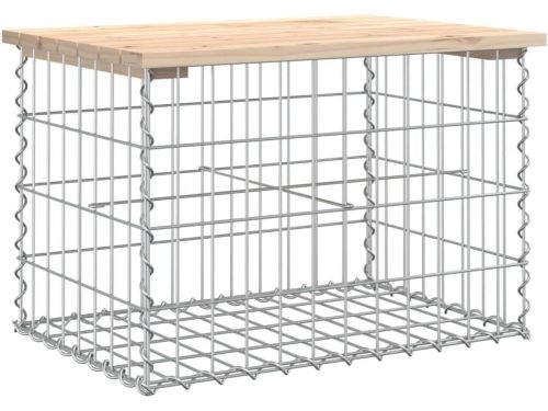 Tuinbank Gabion Design 63x44x42cm Massief Hout voor Buiten - Picknickbank