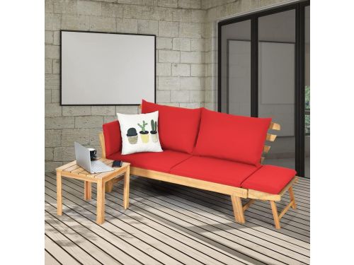 Tuinbank met Ligfunctie 198 x 75 x 75 cm Acaciahouten
