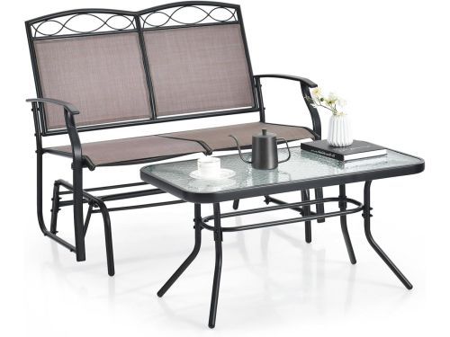 Tuinbank met tafel - Schommelbank set - Buiten ontspannen
