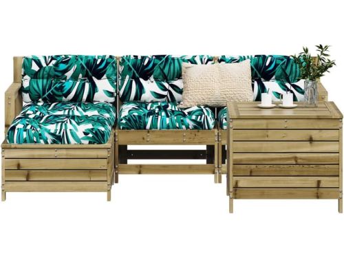 Tuinbankstel 5-delig - Tuinmeubelset Balkonset - Buiten Zitten - Geïmpregneerd