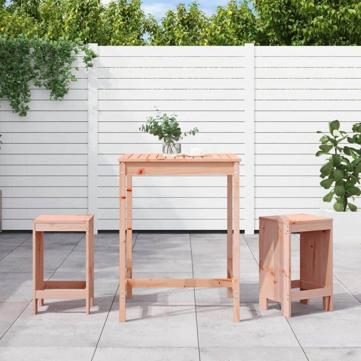 tuinbarset douglas balkonset hout buiten genieten ruimtebesparend