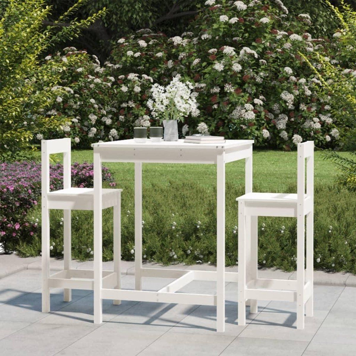 tuinbarset grenenhout balkonset terras buiten zitten met