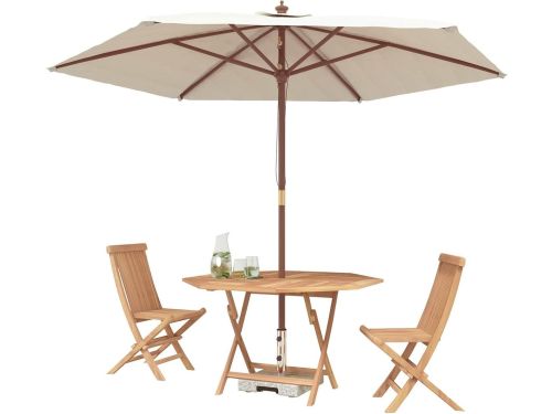 Tuinbistroset 3-delig - Terrasmeubilair Balkonset - Buiten eten - Massief