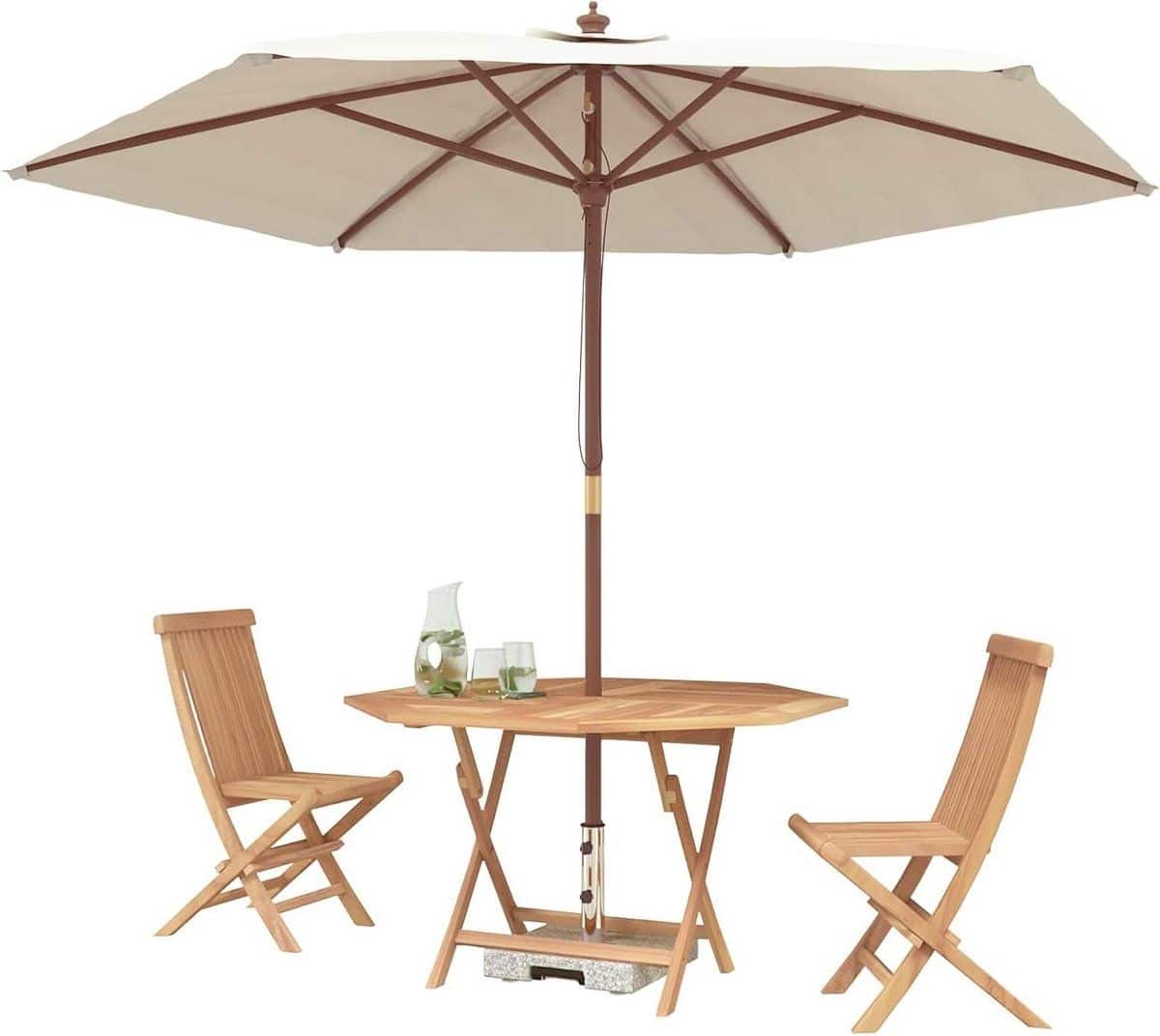 tuinbistroset 3 delig terrasmeubilair balkonset buiten eten massief