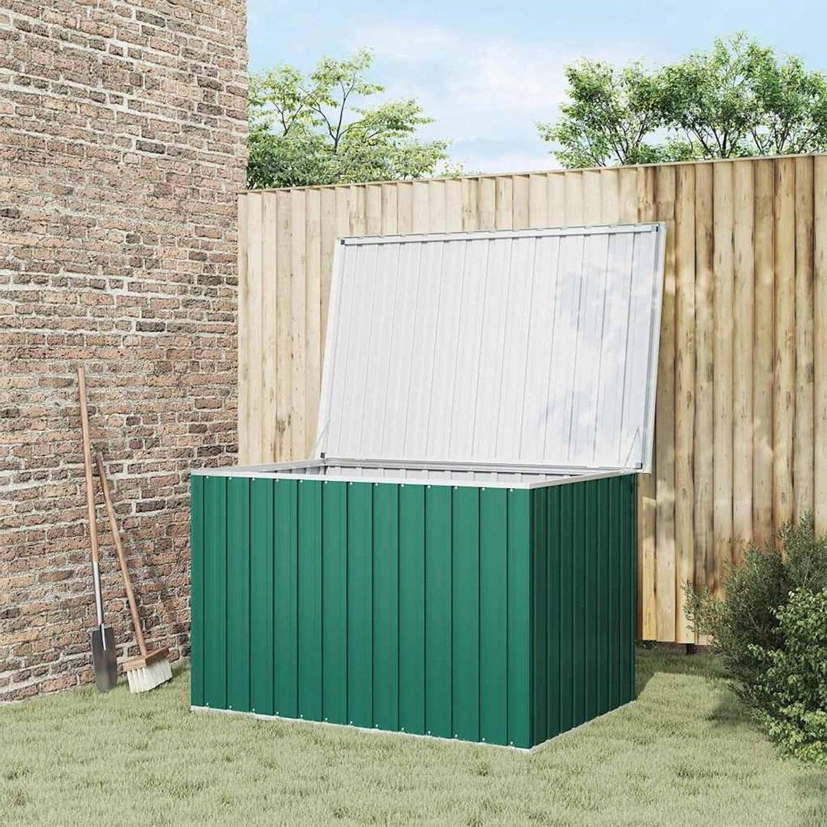 tuinbox opbergbox tuin tuinmeubelen opbergen verzinkt stalen