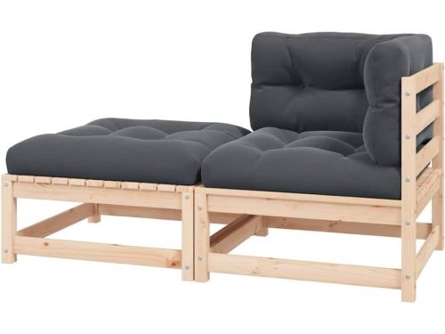 Tuinhoekbank met Kussens - Modulaire Loungebank - Buiten Ontspannen