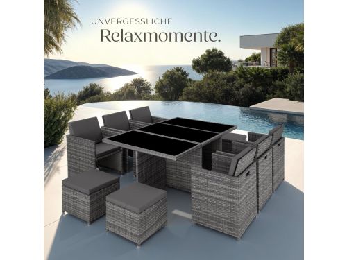 Tuinlounge Set 10-delig 268x230x82 cm Polyrotan - Luxe Hoek Loungeset