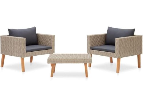 Tuinloungeset 3-delig - Balkonset Terrasmeubels - Ontspannen Buiten Zitten