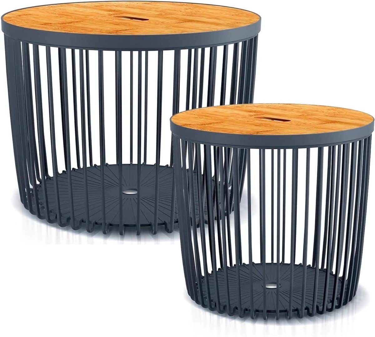 tuinmand bijzettafel decoratieve mand buitenmeubilair modern design